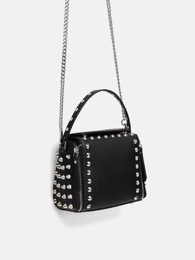 Zara Black Studded Crossbody Handbag